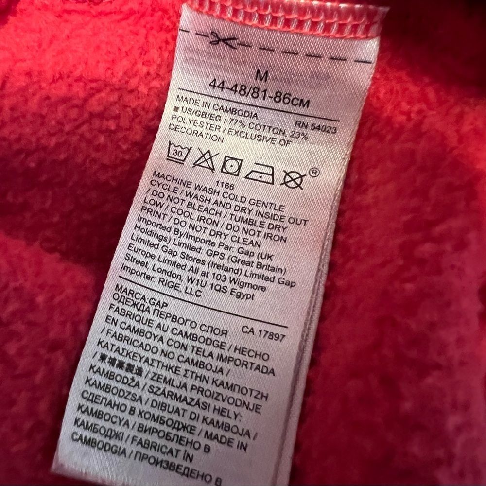 GAP Hoodie Men’s M Weathered Red Sweatshirt Fleece Pullover - Casual Cozy Soft - Picture 5 of 7